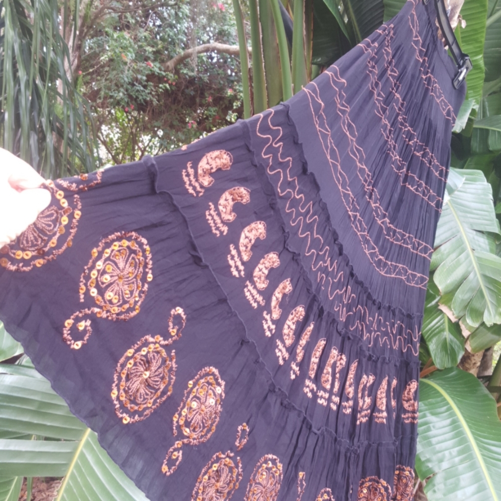Chicos tiered boho skirt